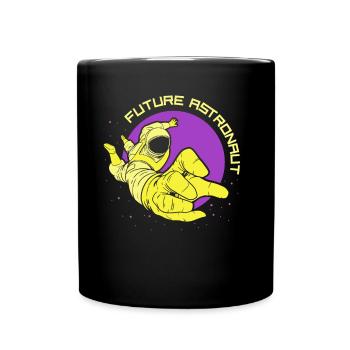 Future astronaut space astronomy rocket - Full Colour Mug - black - Front