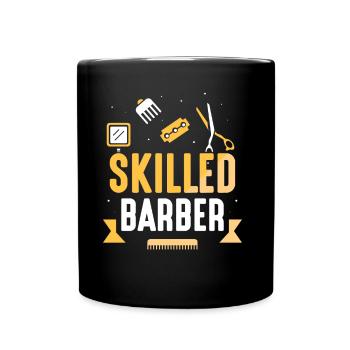 Barbier formé Barbier Barbershop Barbershop - Mug uni - noir - Devant
