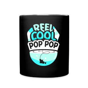 Reel Cool Grandpa Fishing Fisherman Angler Fishing - Full Colour Mug - black - Front