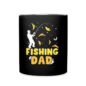 Pêche Papa Pêcheur Pêche Pêcheur Ange - Mug uni - noir - Devant