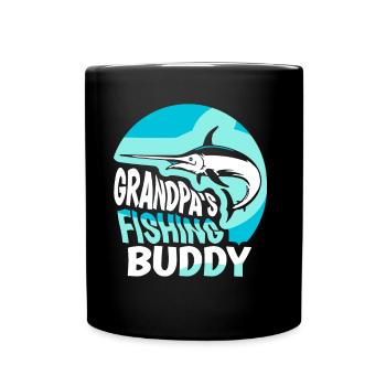 Grandfather's fishing buddy fishing fishing friend fishing - Full Colour Mug - black - Front