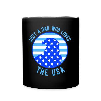 Seul un père qui aime les États-Unis États-Unis Amérique - Mug uni - noir - Devant