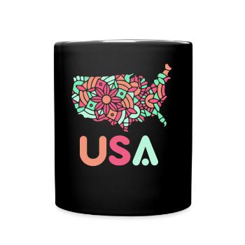 États-Unis Patriotes Américains États-Unis Amérique - Mug uni - noir - Devant