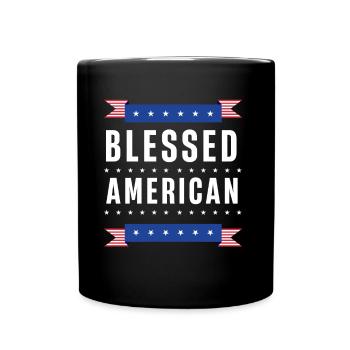 Amérique américaine bénie États-Unis patriotique États-Unis - Mug uni - noir - Devant