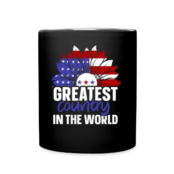 The greatest country in the world USA America US - Full Colour Mug - black - Front