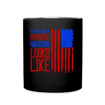 Voici à quoi ressemble un patriote américain des États-Unis - Mug uni - noir - Devant