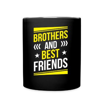 Brüder Und Beste Freunde Bruder Freund Team - Tasse einfarbig - Schwarz - Vorne