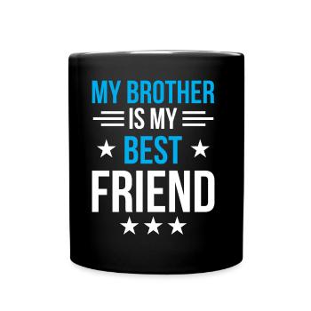 Mon frère est mon meilleur ami les frères de l’équipe - Mug uni - noir - Devant