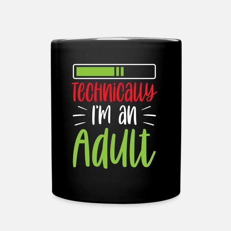 Techniquement, je suis une puberté adulte - Mug uni - noir