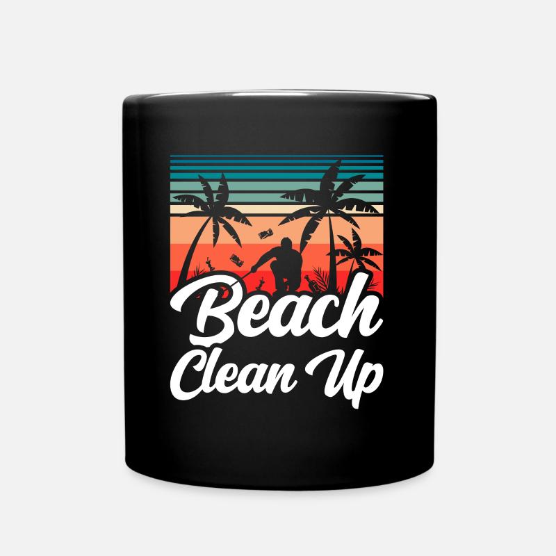 Nettoyage de plage Plages Nettoyage de plage - Mug uni - noir