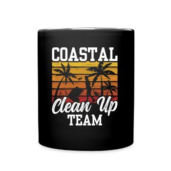 Équipe de nettoyage côtier Nettoyage de la plage - Mug uni - noir - Devant