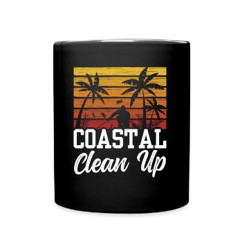 Coastal Cleanup Beach Clean Up Beach - Full Colour Mug - black - Front