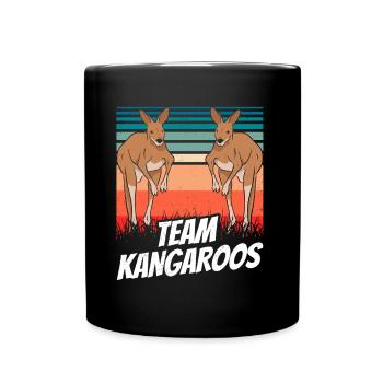 Team Kangaroos Australia Lovers Animal Kangaroo - Full Colour Mug - black - Front
