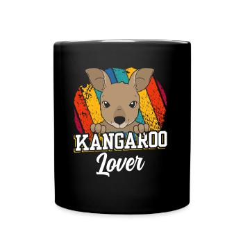 Kangaroo lover Australia Kangaroo animal - Full Colour Mug - black - Front