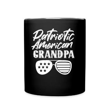 Patriotic American Grandfather Patriot US - Full Colour Mug - black - Front