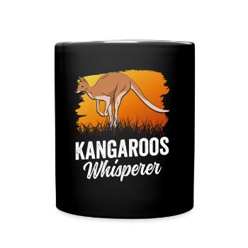 Kangaroo Whisperer Kangaroo Kangaroo Animal - Full Colour Mug - black - Front