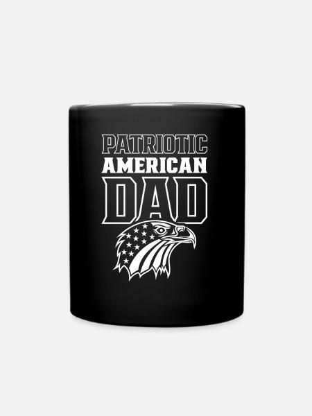 Père patriotique américain Patriot États-Unis - Mug uni - noir