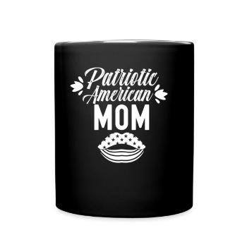 Patriotic American Mother USA Patriot US - Full Colour Mug - black - Front