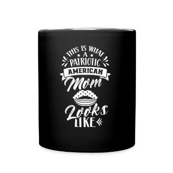 Voici à quoi ressemble une mère américaine patriotique aux États-Unis - Mug uni - noir - Devant