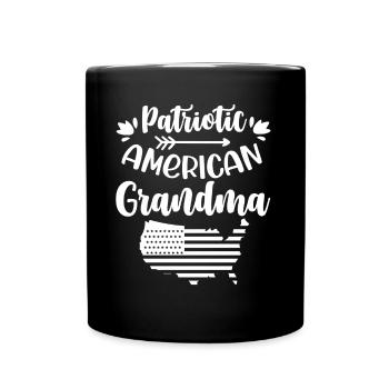 Patriotic American Grandmother US Patriot - Full Colour Mug - black - Front
