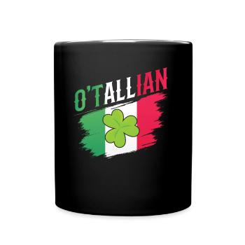 O'tallian Irish Ireland St. Patrick's Day Irish - Full Colour Mug - black - Front