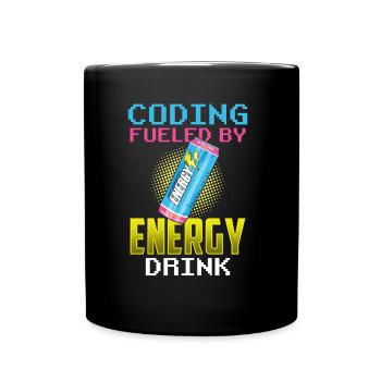Programmation avec le code de codage Energydrinks Coder - Mug uni - noir - Devant