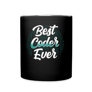 Meilleur programmeur de code de code jamais Coder - Mug uni - noir - Devant