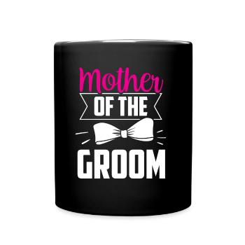 Groom's Mother Wedding Groom Party - Full Colour Mug - black - Front