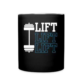 Lift Workout Weightlifting Gym Weightlifting - Full Colour Mug - black - Front