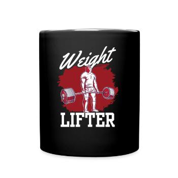 Weightlifting Fitness Workout Gym Weightlifting - Full Colour Mug - black - Front