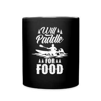 Pagayer pour la nourriture Kayak Kayak Kayak Passe-temps - Mug uni - noir - Devant