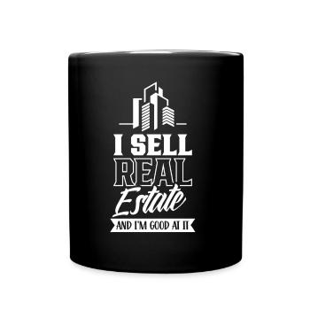 I sell real estate and I'm good at it - Full Colour Mug - black - Front