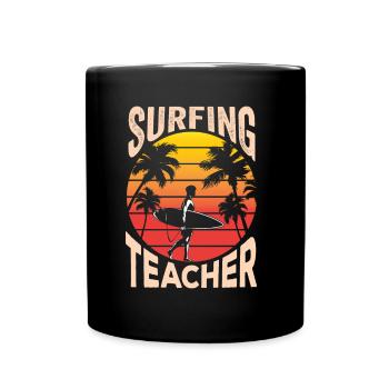 Moniteur de surf planche de surf surf surfer - Mug uni - noir - Devant