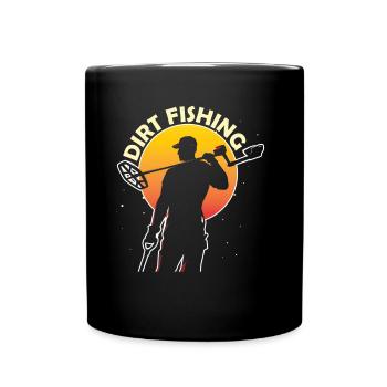 Détection de métaux de pêche à la saleté - Mug uni - noir - Devant
