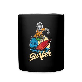 Surfer Surfing Planche de surf - Mug uni - noir - Devant
