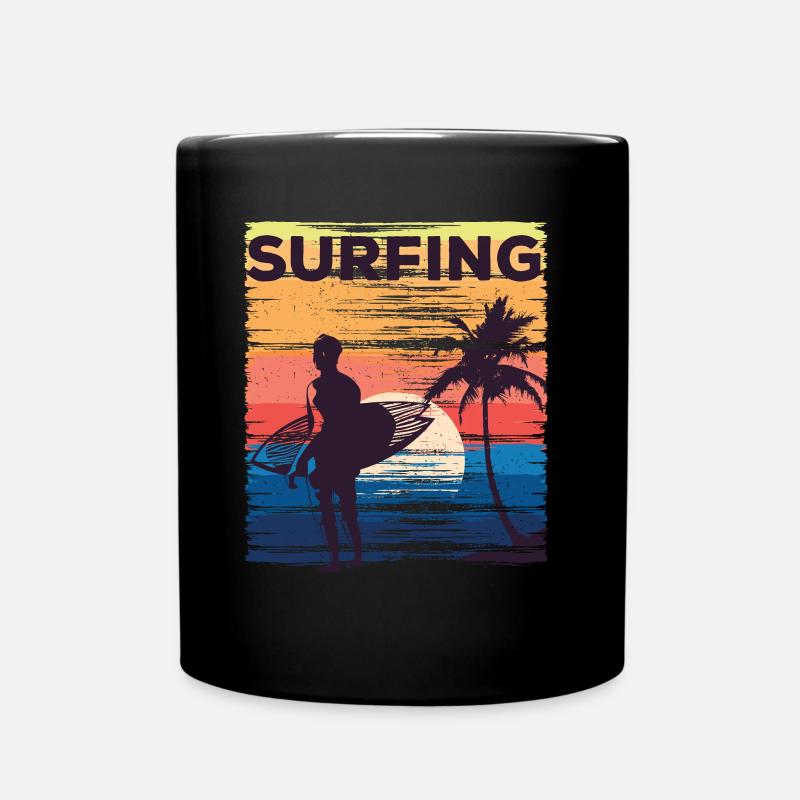 Surf Surf Surfer Planche de surf Surf - Mug uni - noir