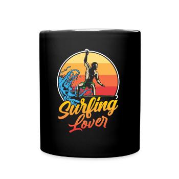 Amateurs de surf Planche de surf Surfer Surf - Mug uni - noir - Devant