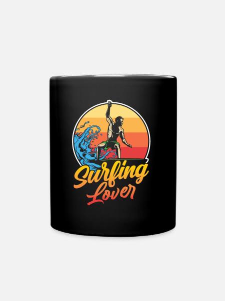Amateurs de surf Planche de surf Surfer Surf - Mug uni - noir