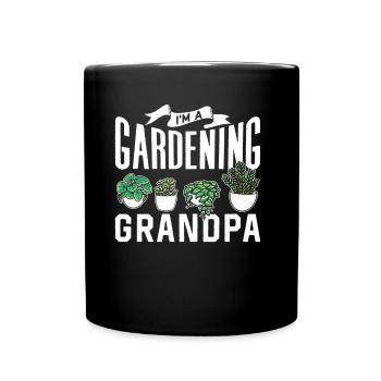 Je suis un jardinier grand-père jardinage - Mug uni - noir - Devant