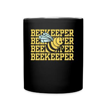Imker Imkern Imkerei Honigbiene - Tasse einfarbig - Schwarz - Vorne