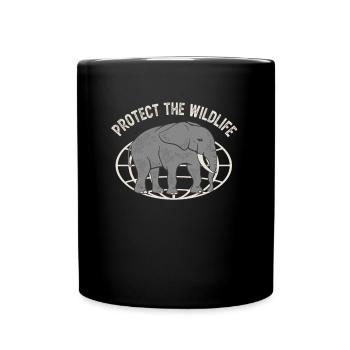 Conservation écologique de la faune des éléphants - Mug uni - noir - Devant