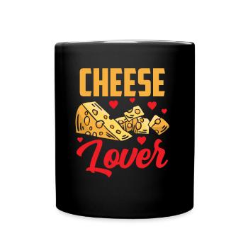 Amateurs de fromage Les amateurs de fromage adorent les dictons doux - Mug uni - noir - Devant
