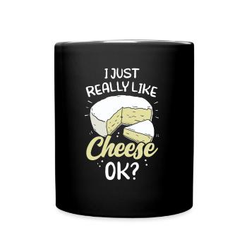 J’aime le fromage juste très amoureux amour doux - Mug uni - noir - Devant