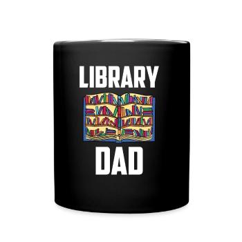 Bibliothèque Papa lover Bibliothécaire Livres - Mug uni - noir - Devant