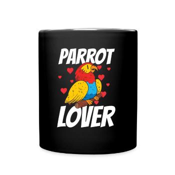 Parrot lover Pet Cute Parrot Animal - Full Colour Mug - black - Front