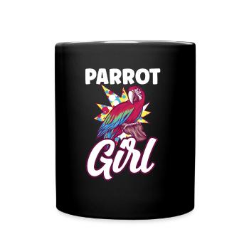 Perroquet Fille Mignon Animal Perroquets Pet - Mug uni - noir - Devant