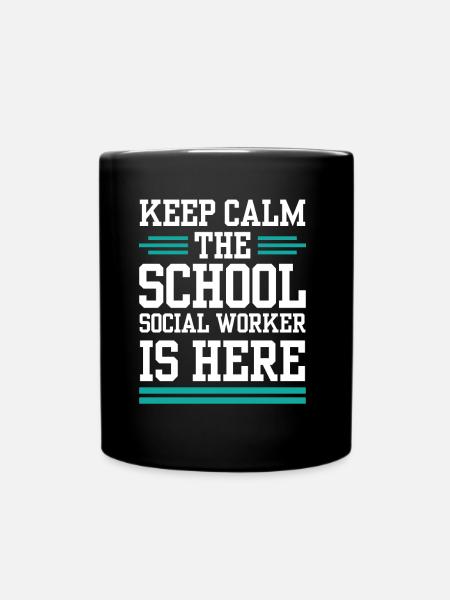 Garder son calme L’assistante sociale scolaire est un métier - Mug uni - noir