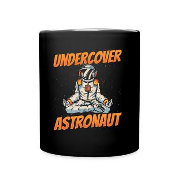 Undercover Astronaut Rocket Astronomy Space - Full Colour Mug - black - Front