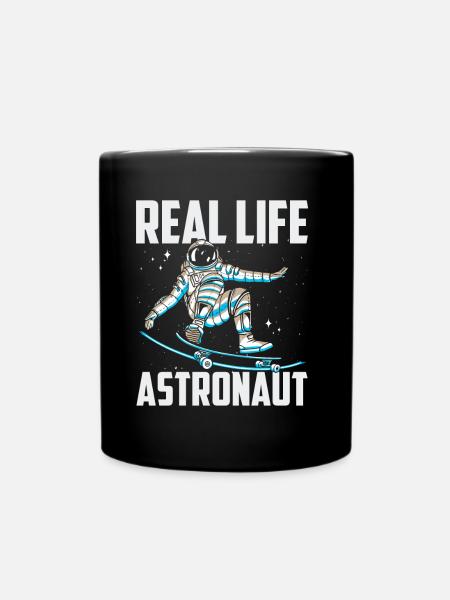 Astronaute de la vraie vie Astronomie Astronomique Fusée - Mug uni - noir