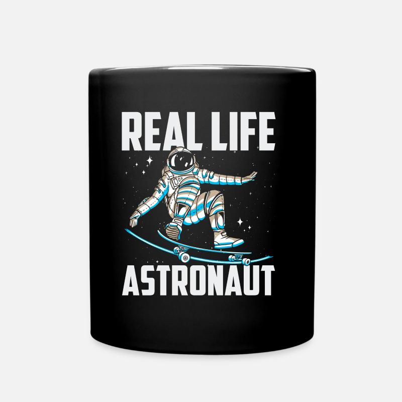 Astronaute de la vraie vie Astronomie Astronomique Fusée - Mug uni - noir